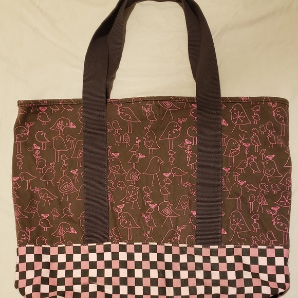 Roxy small brown and pink tote - Picture 2 of 7